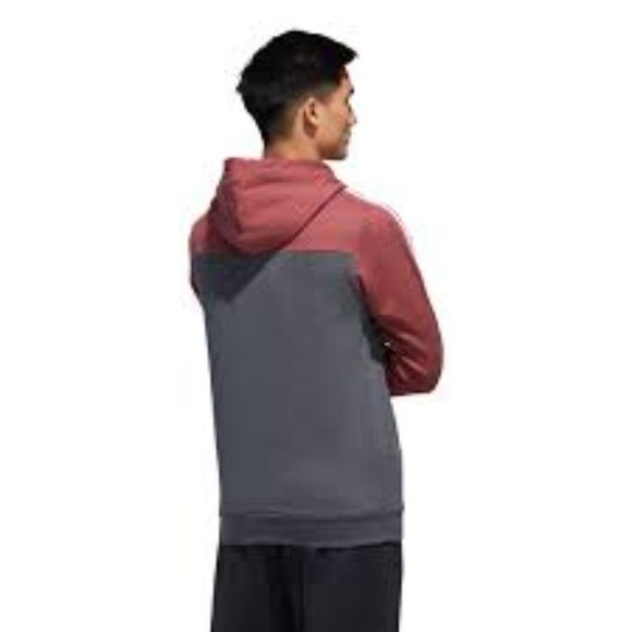 Adidas Hooded Sweatshirt Adidas Legecy Red & Grey with White Accents. Mens Sz S. - Picture 3 of 5